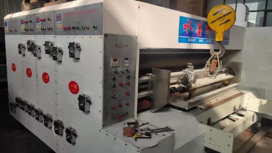 Mesin Printer Karton Tanpa Tekanan Servo 440V Sistem Pengumpanan Kertas Tepi Terdepan